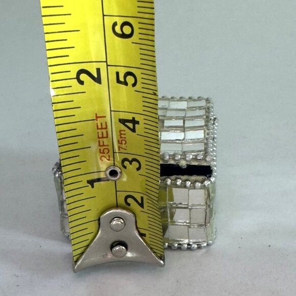 Set of 3 Bejeweled Mini Square Gift Boxes Trinket Boxes, 1" x 1" - Picture 4 of 5